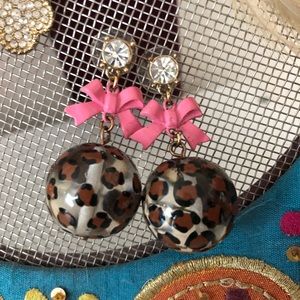Betsey johnson leopard earrings